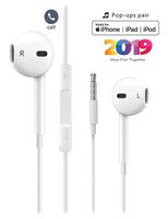 Earphones/Earbuds/Headphones/Wired Earbuds, 3.5mm in-Ear Headphones Noise Isolating Earphones Built-in Microphone & Volume Control Compatible with iPhone iPod iPad Samsung Android MP3 MP4 MP5(2 Pack)