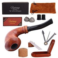 Handmade Briar Pipe, Removable Filter Smoking Pipe, Creative Wooden Long Smoking Pipe Filters Harmful substances, Creative Tobacco Handmade Gift Matching Accessories