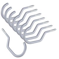 Garage Hooks,Cheaboom Heavy Duty Bike Storage Hooks Wall Hooks Screw-in Utility Storage Hangers Shed Garage Garden Hook Plastic Coated for Wall Mount/Ceiling (Grey Round Bike Hook x 8)