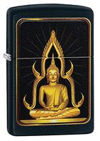 Custom Personalized Black Matte Buddha Zippo Windproof Lighter Free Engraving #29836