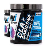 BPI Sports Cla + Carnitine Non-Stimulant Weight Loss Supplement Powder, 300 Gram, 50 Servings (2 Pack) (Snow Cone)
