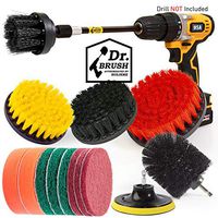 Holikme 15Piece Drill Brush Attachments Set, Black Scrub Pads & Sponge, Power Scrubber Brush with Extend Long Attachment All purpose Clean for Grout, Tiles, Sinks, Bathtub, Bathroom, Kitchen & Auto