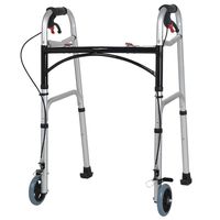 Yadianna Cozy Wheeled Without Seat with Hand Brake Adjustable Height Walker Elderly Walker Rehabilitation Walker Non-Slip Walking Stick with Hospital