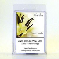 Vase Candle 2 Vanilla Melts | 2.8 oz Premium Highly Scented Soy Paraffin Wax Tarts | 50 Hours