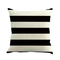 Bokeley Pillow Case, Flax Square Striped Painting Decorative Throw Pillow Case Bed Home Decor Car Sofa Waist Cushion Cover (Black)