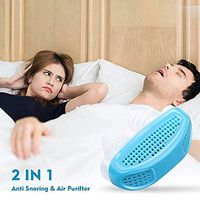 2 in 1 Soft Anti Snoring Device and Air Purifier -Sleep Device Prevent Snoring Clip Breathing Sleep Nose Care Filters- Snoring Solution Nasal Dilator for Breathing (Blue)