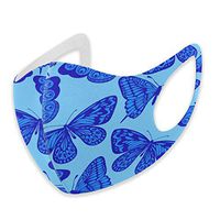 Mouth Masks for Dust Protection Anti Face Mask Washable Earloop Mask Blue Butterfly