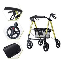 YXMxxm Aluminum Rollator Walker with Seat and Wheels,Folding Walker for Seniors with Comfort Handles and Thick Backrest,Supports up to 100kg