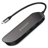 NEWDERY USB Type C Hub,USB C Adapter 8-in-1 with Ethernet Port,4K USB-C to HDMI,3 USB 3.0 Ports,TF SD Card Reader,PD Fast Charging for MacBook Pro Air and Type C Laptops