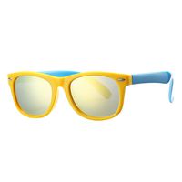 Pro Acme TPEE Rubber Flexible Kids Polarized Sunglasses for Baby and Children Age 3-10 (Yellow Frame/Gold Mirrored Lens)