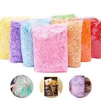 Stosts 20 Pack Different Colors Crinkle Cut Paper Shred Filler, Multicolored Raffia Paper Shreds, Strands Shredded Crinkle Confetti for Gift Wrapping/Basket Filling/Craft Bedding/DIY Packing