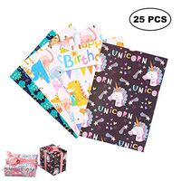 JOELELI 25 Sheets Kids Gift Wrap Paper Sheet, Wrapping Paper for Kids Present, Party and Baby Shower (5 Sheets Each of 5 Patterns, 50 x 70 cm)