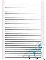 Girl's Camp Fantasy Unicorn Lined Stationery Paper 26 Sheets