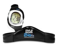 Smart Fitness Heart Rate Monitor - Digital Sports Wrist Watch Activity HR Tracker w/ 2.4GHz Chest Strap, EL Backlight, Alarm, SOS Mode, Used in Exercise or Running, For Men and Women - Pyle PSWHRL34