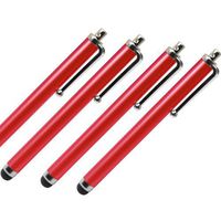 YarMonth -4Packs Red Ultra-sensitive Capacitive Stylus for Touchscreen Devices Including Kindle Fire HD 8.9-Inch, Kindle Fire HD 7-Inch, Kindle Fire, Apple iPad 2, iPad 3, iPad 4, iPad mini, Samsung Galaxy Tab, Nexus 7 and Nexus 10