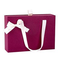 Drasawee Portable Rectangle Drawer Gift Box for Xmas Festival Special Occassions 9X2.8X6.5" Burgundy