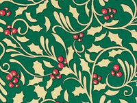 GOLD HOLLY Gift Wrap 24"x833'Gift Wrap Full Ream Roll (1 unit, 1 pack per unit.)