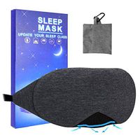 Psumeka Cotton Eye Mask,Handmade Sleep Mask,Comfortable Eyeshade,Soft Blindfold,Adjustable Light Blocking Blinder for Women&Men Sleeping for Travel,Work,Naps,Flight,Train,Office,Dark Grey