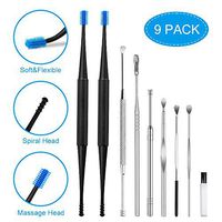 Spiral Ear Wax Removal Tool Kit with Ear Pick, Spiral Ear Cleaner for Humans Best Earwax Remover Tool Products with Earpick, Ear Cleaning Kit Clean Ears Silicone Head&Stainless Steel Ear Picker