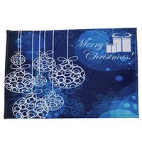 Fullfun 40 x 60cm Non-Slip Doormat Christmas Style Santa Claus Kitchen Bathroom Carpet (J)