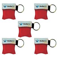 CPR Mask Key Chain Kit (5-Pack) - One-Way Valve and Face Mask by ResQue1st