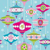 Paper Luncheon Napkins 2 X 20pcs 13"x13" Christmas Pastel Baubles