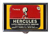 Retro Condom Graphic Hercules Decorative Pill Box