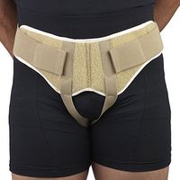 OTC Hernia Support Single Or Double Herniation Inguinal Scrotal Treatment, Beige, Small