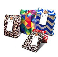 Gift Card Holders - Stretchy Fabric, Reusable and Eco Friendly - Mixed Patterns (Set of 5 Gift Card Holders with 5 FREE Gift Tags)