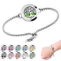 Aromatherapy Essential Oil Diffuser Bracelet Stainless Steel Locket New Design Bracelet with 10PCS Felt Pads