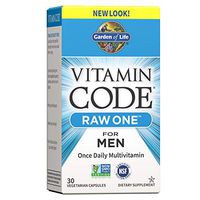 Garden of Life Vitamin Code Raw One for Men, Once Daily Multivitamin for Men, One a Day Mens Vitamins for Energy, Stress Response, Healthy Heart, Prostate, 30 Vegetarian Capsules *Packaging May Vary*