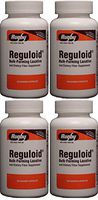 Reguloid Psyllium Husk Natural Vegetable Bulk Forming Laxative Fiber Supplement Capsules Therapy for Regularity Generic for Metamucil 160 Capsules per Bottle PACK of 4 Total 640 Caps.