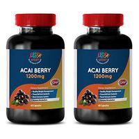 antioxidant acai Supplement - ACAI Berry 1200 mg - Dietary Supplements - acai Energy Boost - 2 Bottles (120 Capsules)
