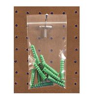 Bauxko 4" x 8" Reclosable Poly Bags w/ Hang Hole, 2 Mil, 100-Pack (xPB6712-100)