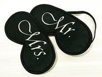 ComfortDecorHouse Simply Mr and Mrs Sleep Masks with Embroidery, Wedding Gift for Couples, Eye Mask for Sleeping, Night Mask, Eye Sleep Mask, Eye Cover