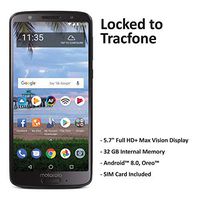 ($50 eGift Card Promotion) TracFone Motorola Moto G6 4G LTE Prepaid Smartphone (Locked) - Black - 32GB - Sim Card Included - CDMA