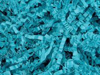 Teal RED Metal Pail Bucket Party Gift 5.5" with Crinkle Paper Shred