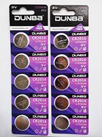 Dunba CR2016 DL2016 ECR2016 GPCR2016 3V Button Battery (10-Pack)