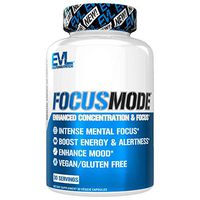 Evlution Nutrition Focus Mode, Herbal Brain Function and Cognitive Support Supplement, Focus, Energy, Clarity, Memory, Mind Enhancer and Mood Booster Nootropic (30 Servings)