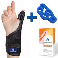 Arrow Splints Thumb Brace | for Arthritis, Trigger Thumb, Carpal Tunnel, Thumb Stabilizer, Tendonitis, Sprain - Thumb Spica Splint is Reversible to fit Right & Left Hand Thumb Splint + Thumb Exerciser