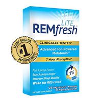 REMfresh LITE 0.5mg Low Dose Melatonin Sleep Aid Supplement (36 Caplets) | Drug-Free, Sleep Aid to Support Natural Sleep for Children 6 Years+ and Adults | #1 Doctor Recommended | Easy-to-Swallow