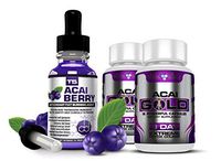 Biogen Health Science Strongest Legal ACAI Berry Duo Saver Pack: T5 Fat Burners Acai Berry Serum + Acai Berry Detox Pills. (1 Month Supply)