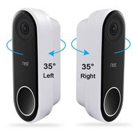 Koroao Wall Plate Come with L35°/R35 ° Wedge For Nest Hello, Compatible With Nest Hello Doorbell Plastic Material Adjustment Mounting Wall plate Wedge Kit. (White)