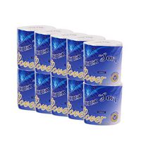 Berlato Premium 3-Ply Bathroom Tissue, Eco Friendly Paper Towels Natural Ultra Soft Skin-Friendly Toilet Paper, Bulk Bath Tissue Replacement Comfort Household Paper Rolls (10 Rolls)