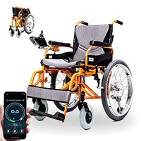 TINGSHOP Deluxe Electric Wheelchair, APP Intelligent Control Mobile Wheelchair Motorized Wheelchair Portable Folding Lightweight Electric Wheel Chair Can Bear 350 Lbs 13A Lithium Battery