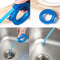 Livoty Bathroom Sink Sewer Kitchen Sink Anti-blocking Hair Clean Shower Hair Cleaner Chain Cleaner Tool Hair Chain Cleaner Drain Cleaner Drainage Cleaner (Blue)