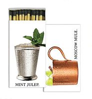 HomArt Large Decorative Moscow Mule and Mint Julep Candle and Fireplace Wood Matches