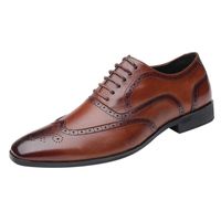 Corriee 2019 Most Wished Formal Shoes for Men Stylish Pointed Toe Oxford Leather Wedding Shoes Business Shoes Brown