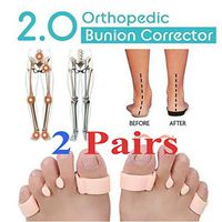 New Orthopedic Bunion Corrector 2.0 Toe Separators Elastic Straighteners Spacers (2 Pairs)
