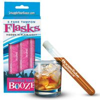 Smuggle Your Booze with 10 Tampon Flasks and 10 Sleeves (Redesigned 2016 Version)